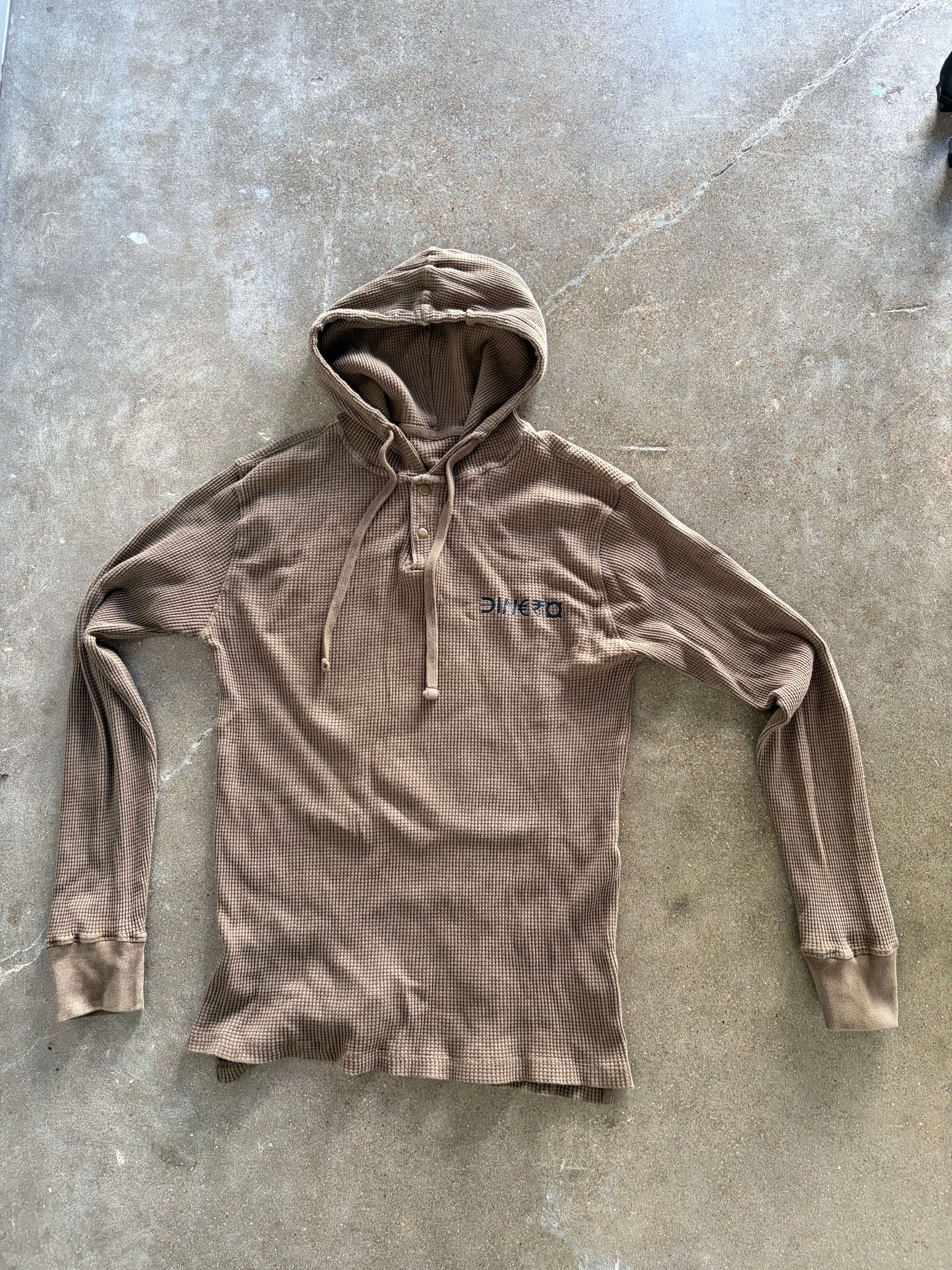 713  Fitted Waffle Thermal Hoodie