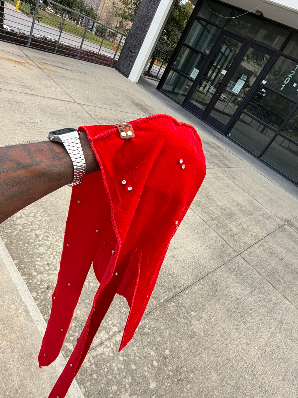 1 of 1 Custom Suede x Satin Durag