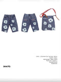 1 of 1 100% Up cycled Denim Shorts || Handmade Belt 2 Ass Messenger Bag