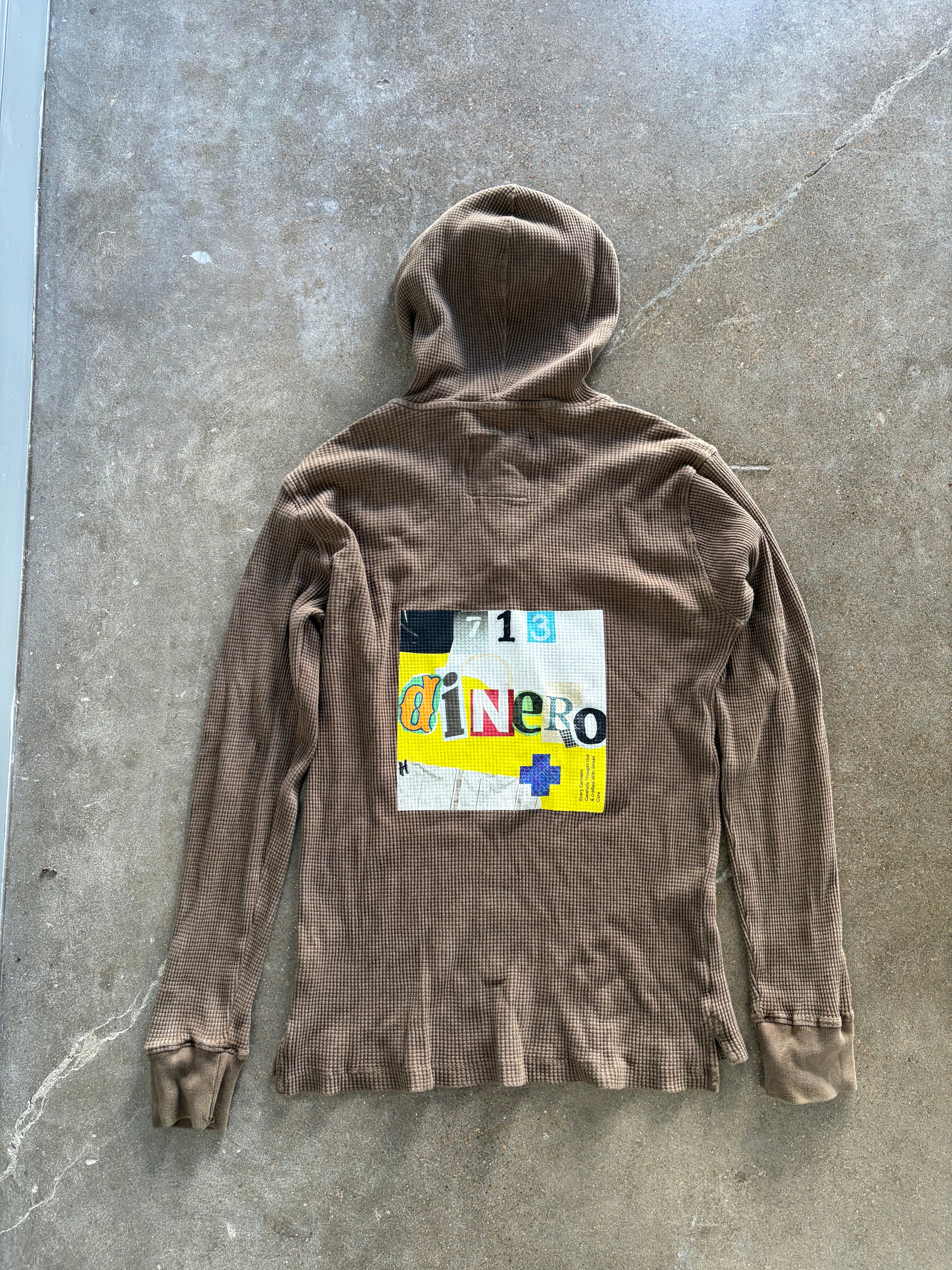 713  Fitted Waffle Thermal Hoodie
