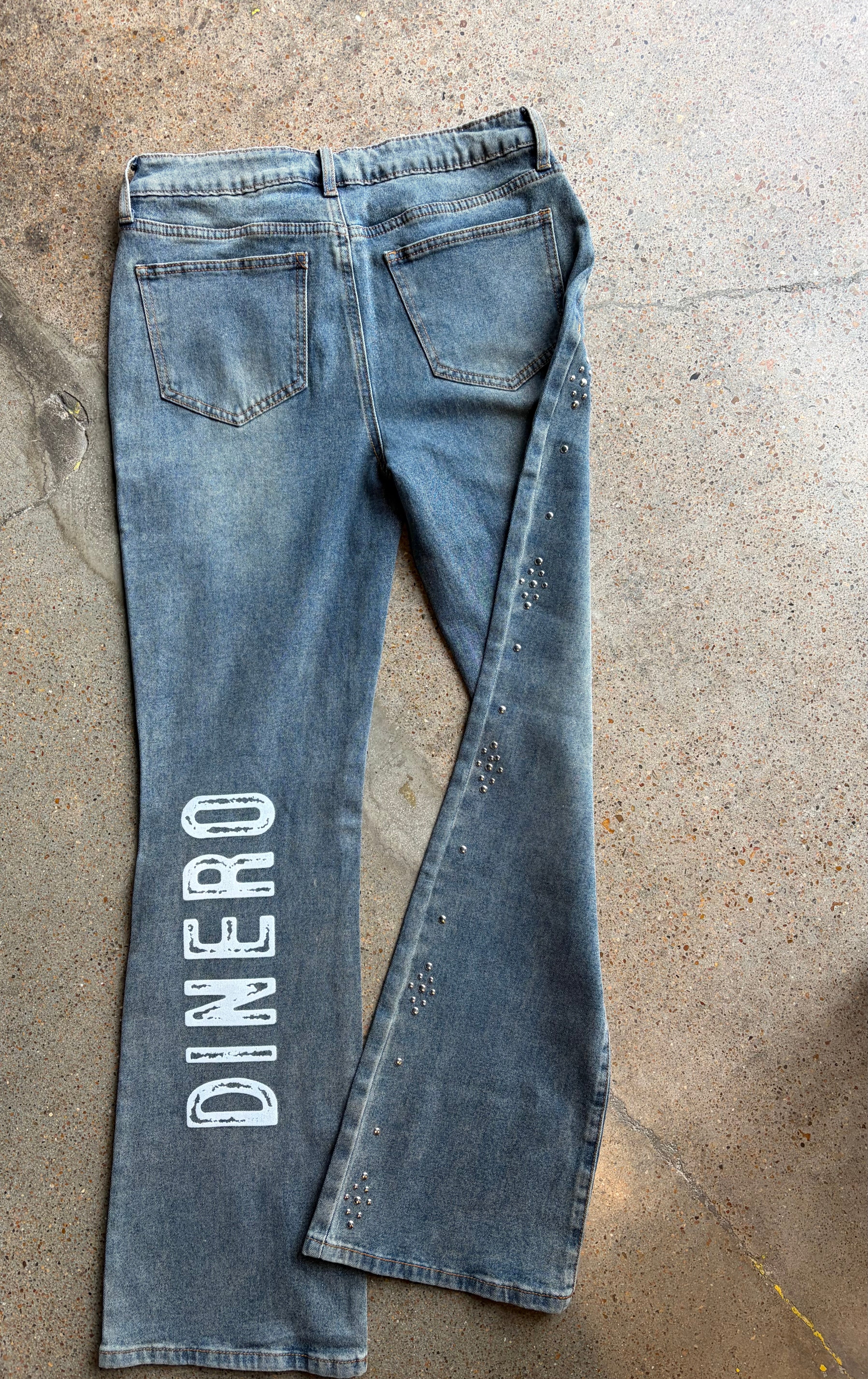 1OF1 CUSTOM STACKED FLARED JEANS
