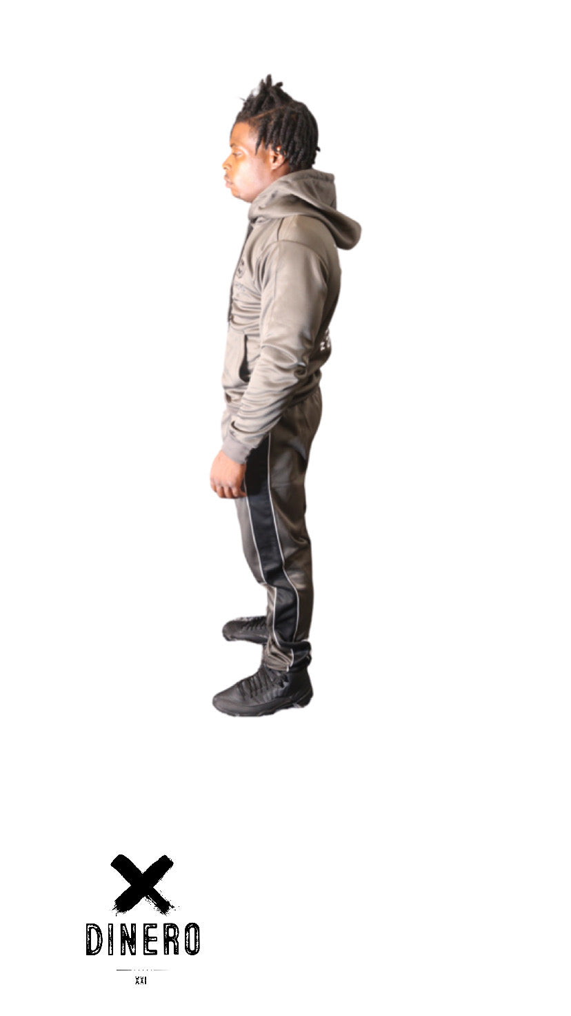 Grey DINERO XXI Embroidered Stacked Sweats